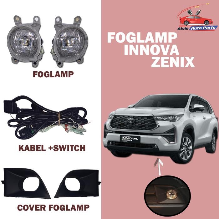PREMIUM FOGLAMP INNOVA ZENIX HYBRID / LAMPU KABUT INNOVA ZENIX G V ORIGINAL