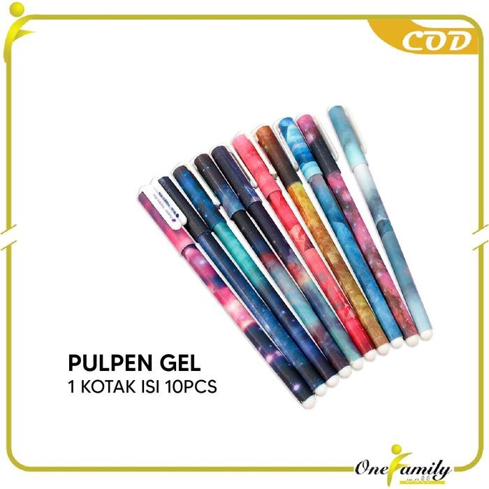 

[Cod] Ofm A54 Alat Tulis Sekolah Pulpen Gel Set Warna Warni 10In1 Pena Cair Motif Karakter
