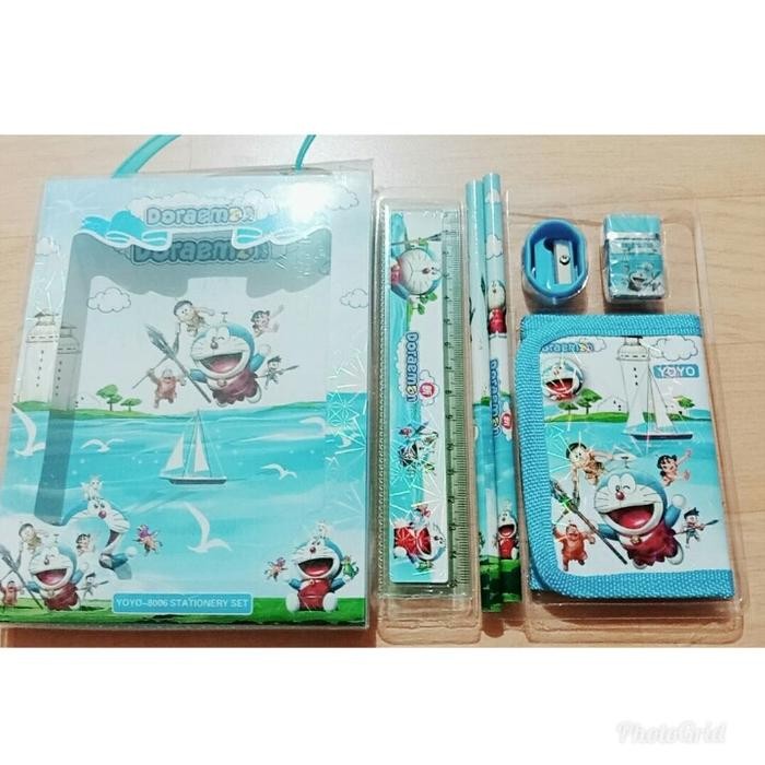 

1 Set Perlengkapan Doraemon / Alat Tulis Karakter Doraemon / Sekolah