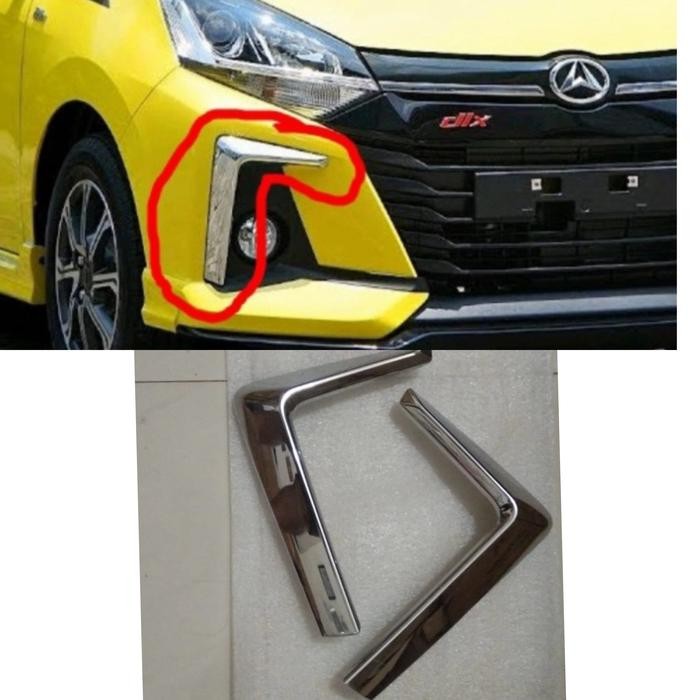 PREMIUM list chrom cover foglamp ayla 2020 original