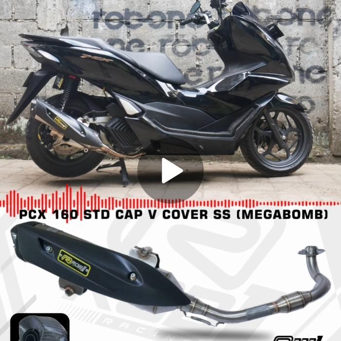 PREMIUM KNALPOT NEW PCX 160 ROB1 RCB1 STD RACING CUP V COVER STAINLESS