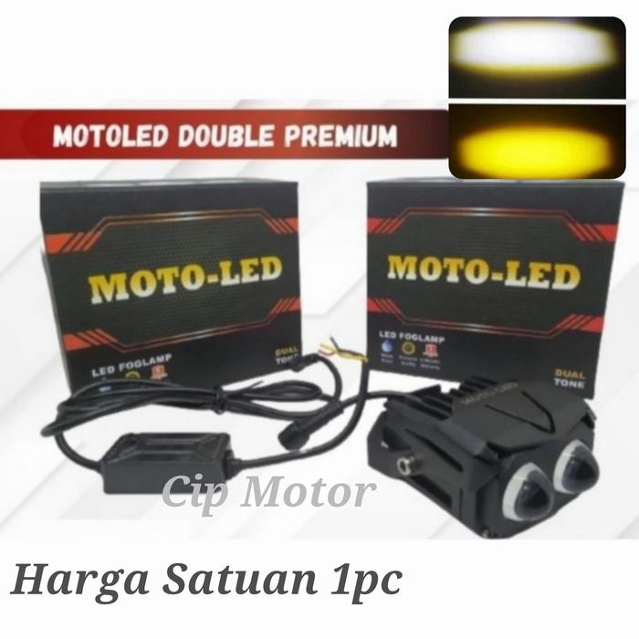 Lampu Laser D2 Laser MotoLed Moto led Double Putih Kuning
