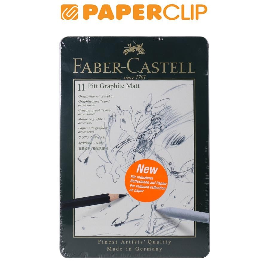

LINDU PITT GRAPHITE MATT FABER CASTELL 115220 TIN CASE SET 11