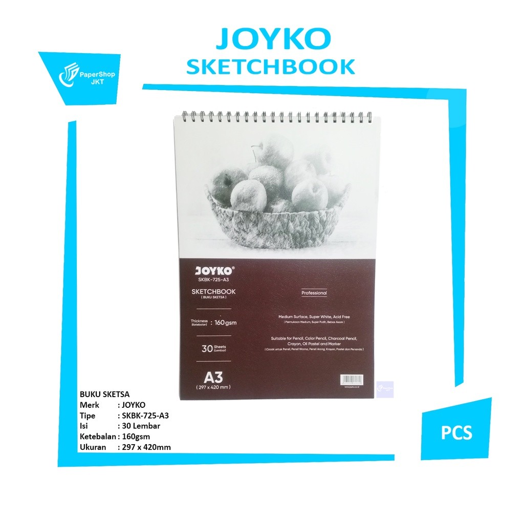 

LINDU JOYKO - Buku Sketsa Sketch Book SKBK-725-A3 - Pcs
