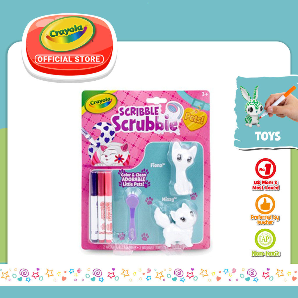 

LINDU CRAYOLA Scribble Scrubbie Pets Refill Cats 6Pk
