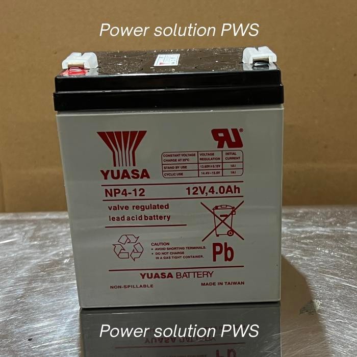 Aki Baterai Kering Yuasa NP4-12 Aki kering Yuasa 12V 4Ah Yuasa NP4-12