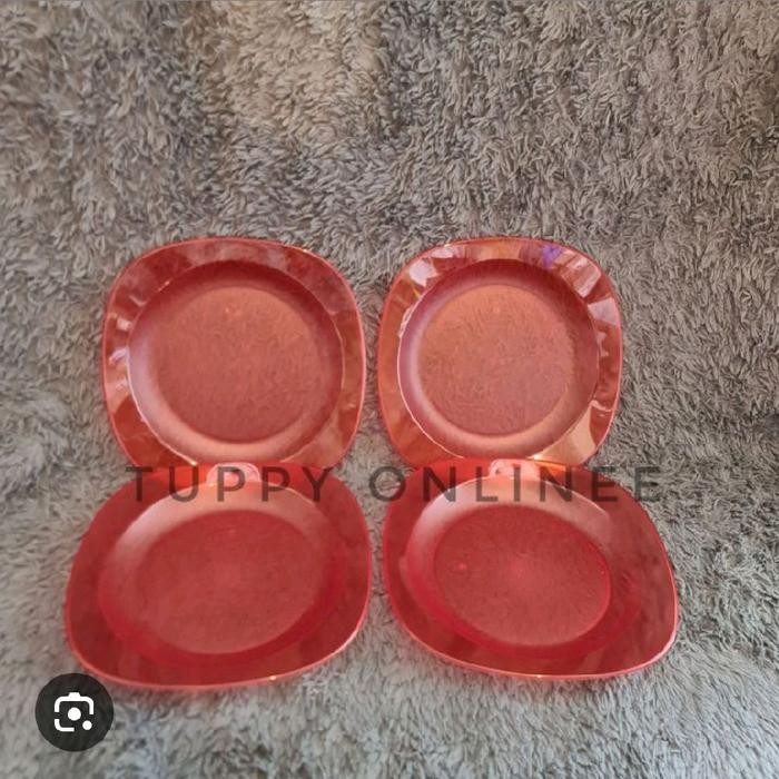 Tupperware Piring Kristal Warna Biru Isi 4Pc Makan Set