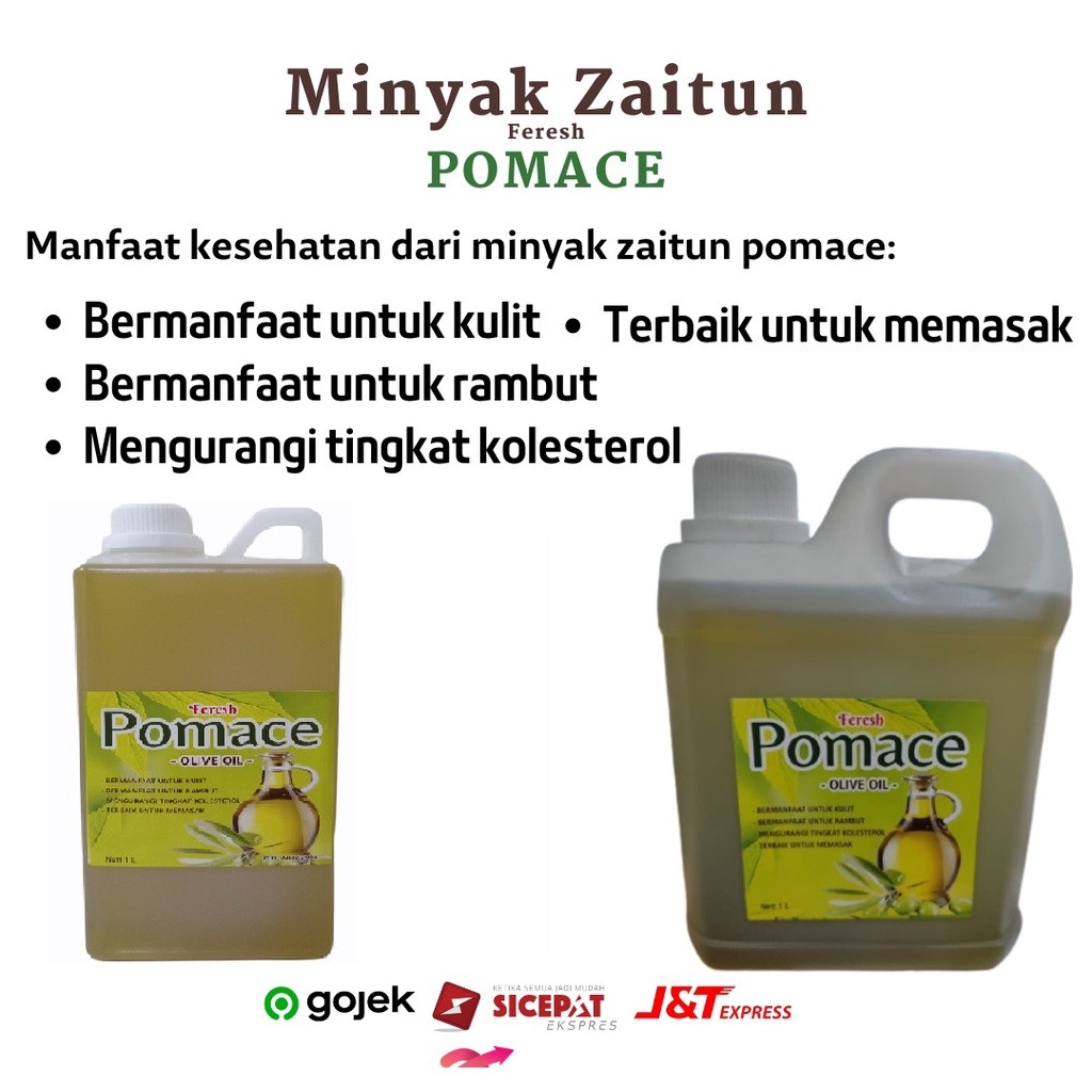 

OIL Pomace Minyak Zaitun Curah Pomace Kemasan 1 liter