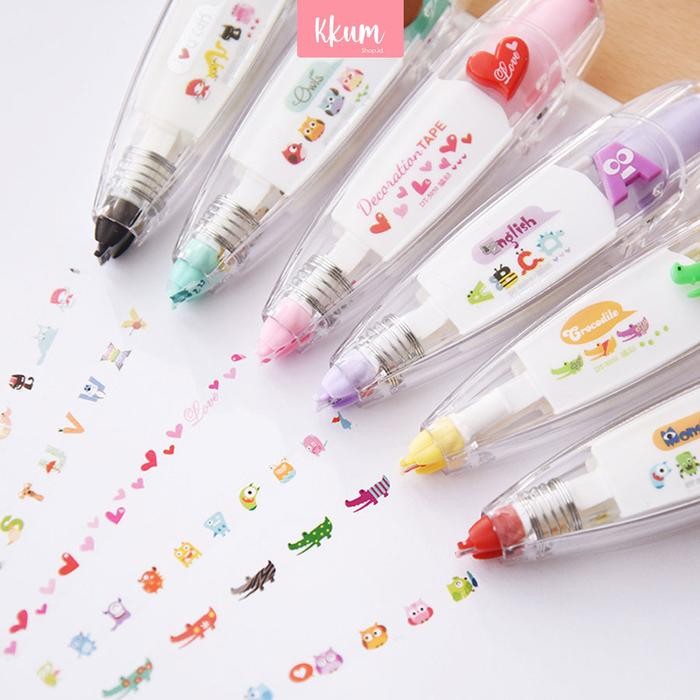 

Ready JT Correction tape decoration untuk jurnal/ Roller stamp reminder highlig