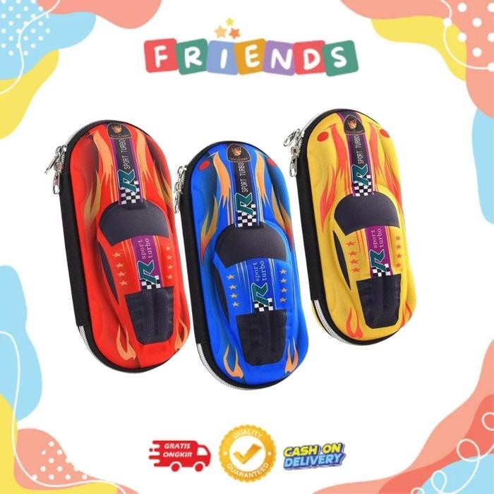 

Ready JT Tempat Pensil Kotak Pensil Pencil Case TK SD Bahan EVA 3D Mobil Car Peralatan Stationery