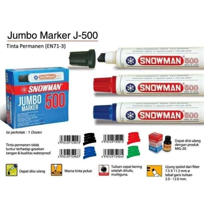 

Ready JT Spidol Snowman 500 Jumbo