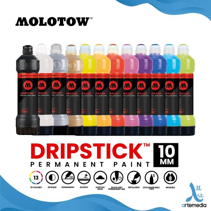 

Ready JT Molotow Dripstick Permanent Acrylic Paint 10mm Dripink Bullet