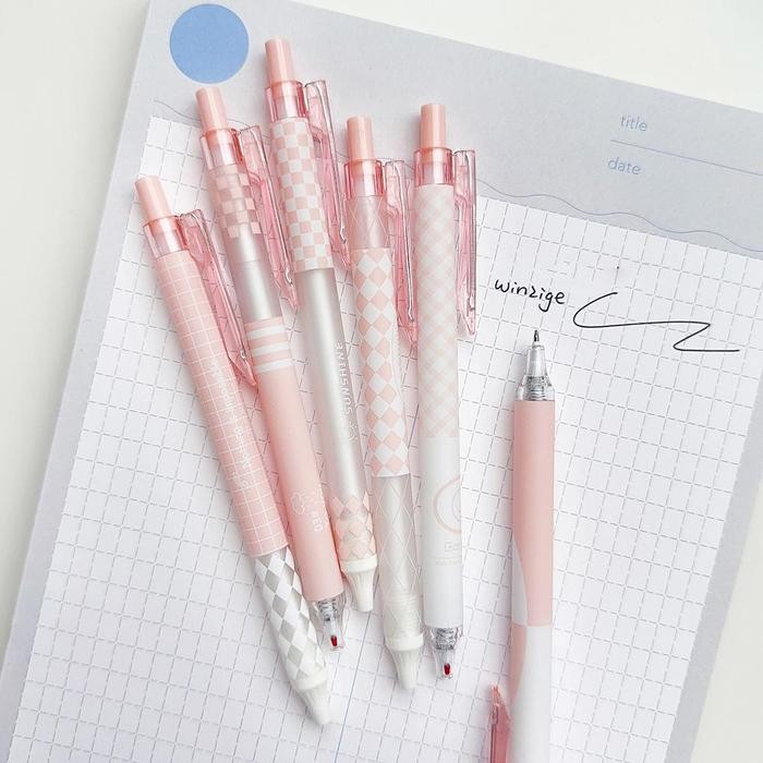 

Ready JT Winzige 6pcs Pulpen Gel Aesthetic Pena 0.5mm Pulpen Lucu Retractable Gel Pens Pen Mekanik