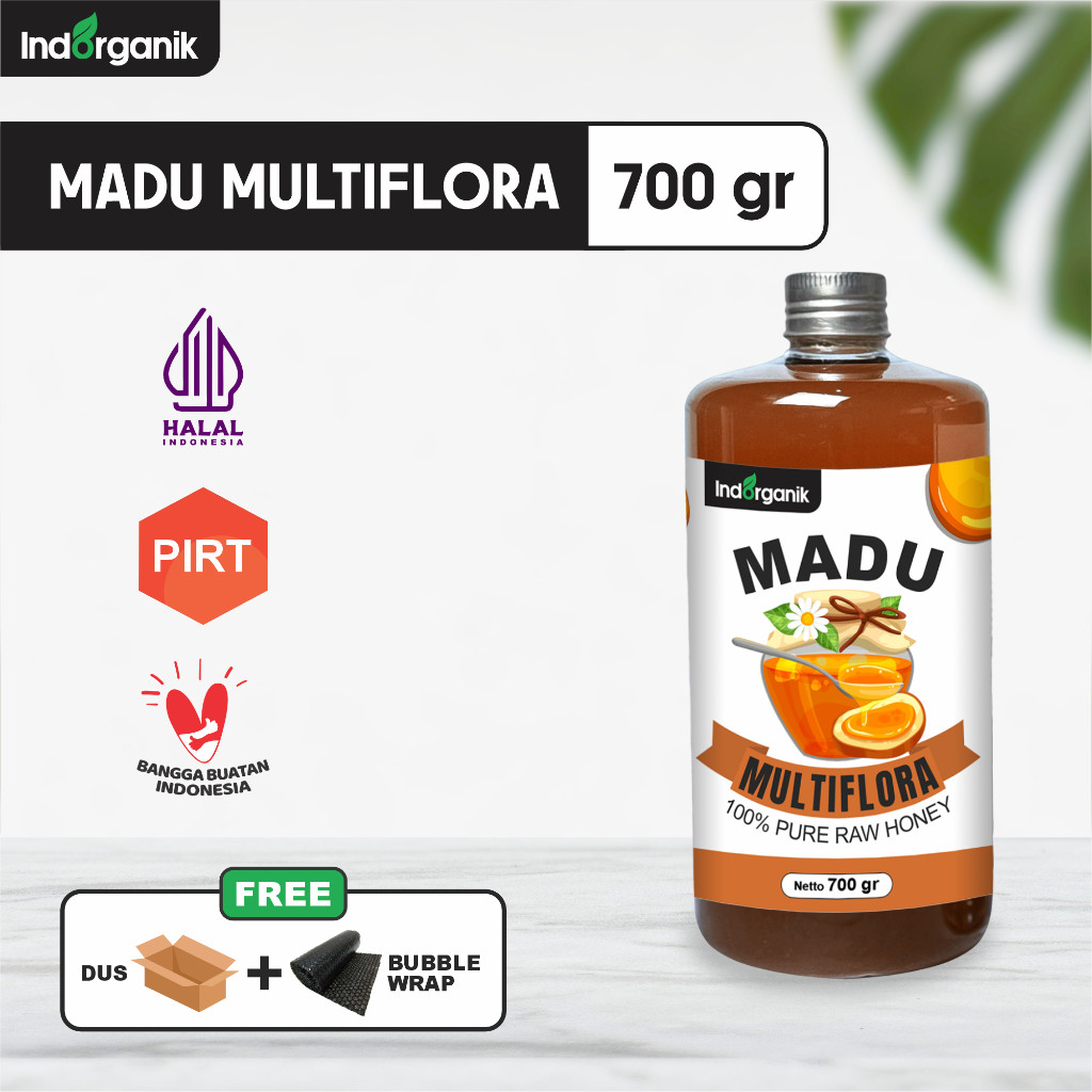 

INDORGANIK MADU HUTAN ASLI MADU MULTIFLORA 700GR - MADU ASLI 100% TANPA CAMPURAN