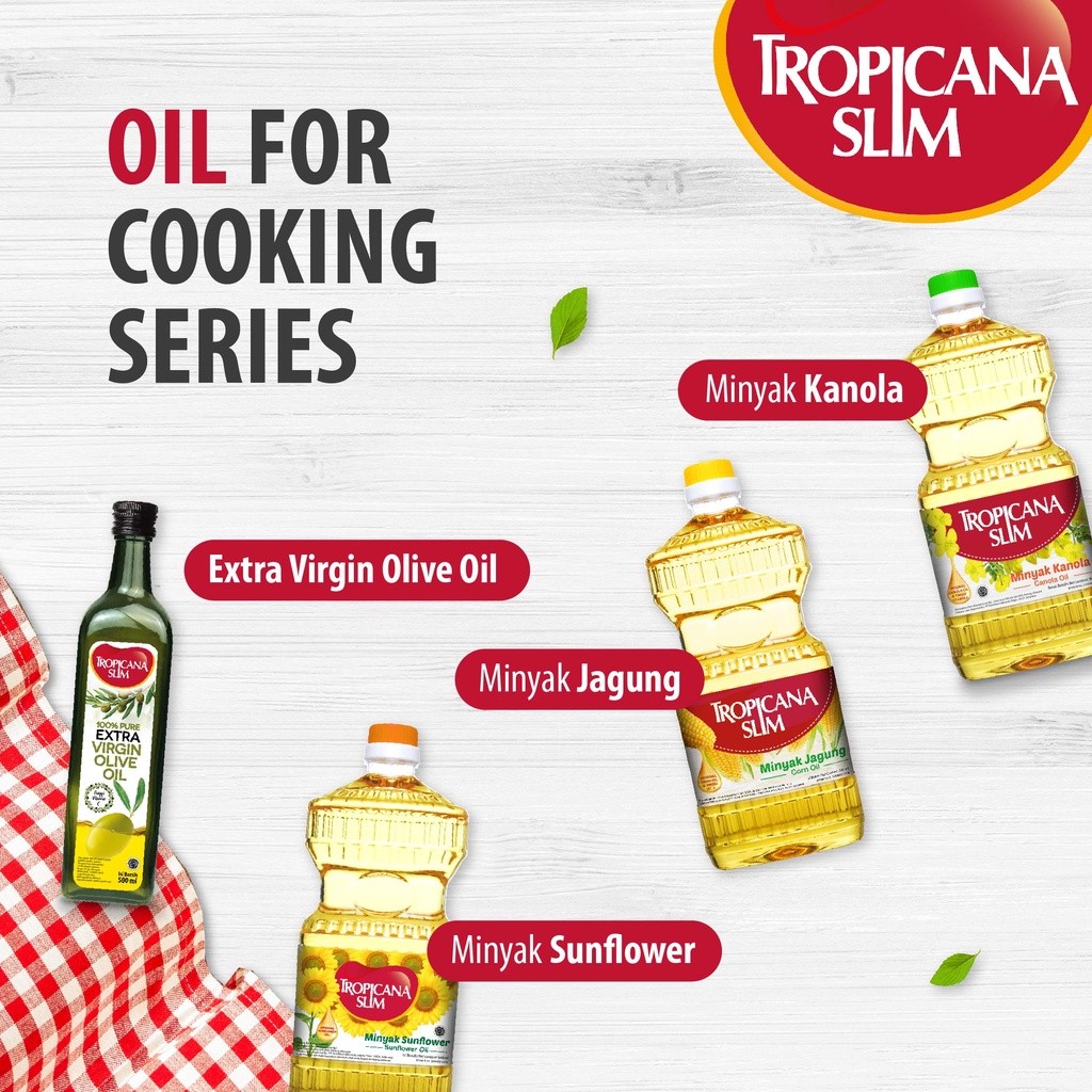 

Twin Pack - Tropicana Slim Extra Virgin Olive Oil 500 ml - 100% Pure Extra Virgin Olive Oil Minyak
