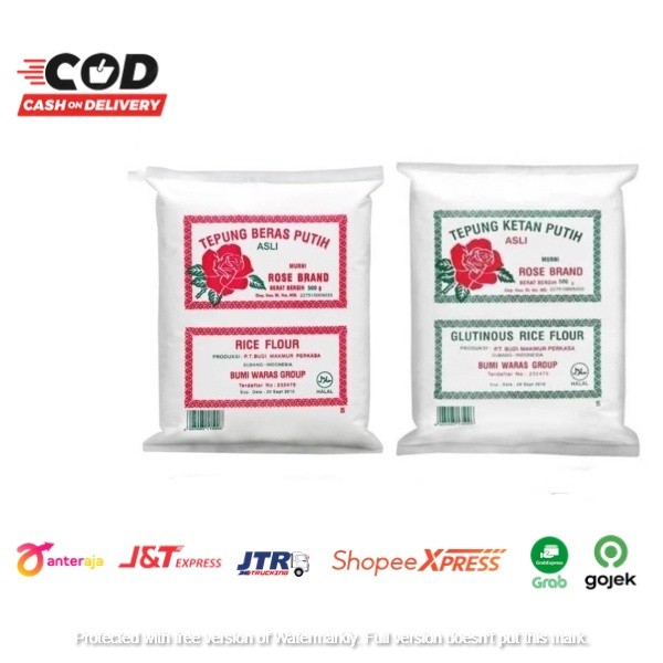 

(JSO) Tepung Beras ROSE BRAND / Tepung Ketan ROSE BRAND / Tepung Tapioka ROSE BRAND / Gunung Agung /