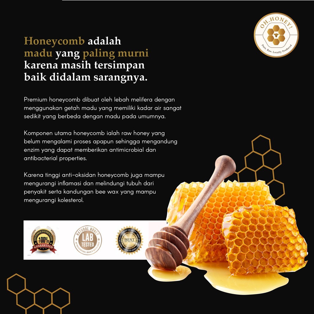 

Premium Immunity Honeycomb / Madu Sarang Asli