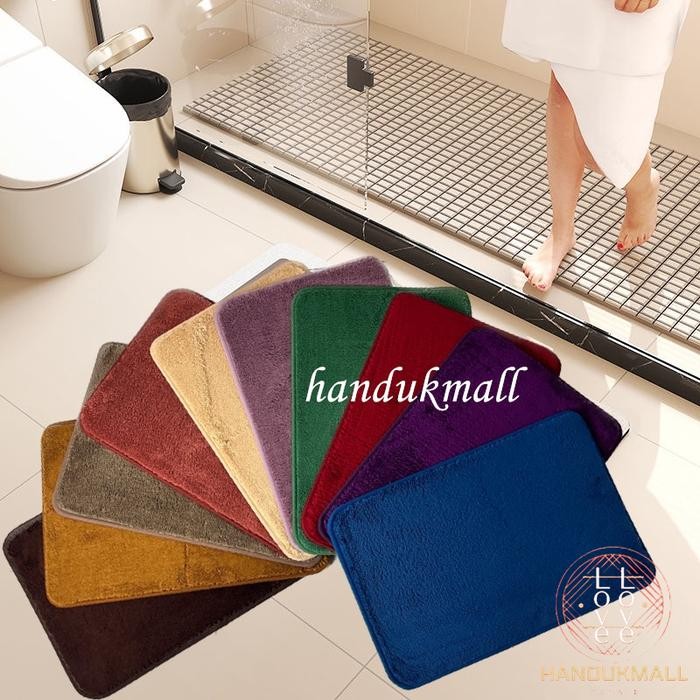 Handukmall Cod Keset Kaki Bulu Tebal Crofiber Anti Slip Karpet Rumahan Kain Karet Lantai