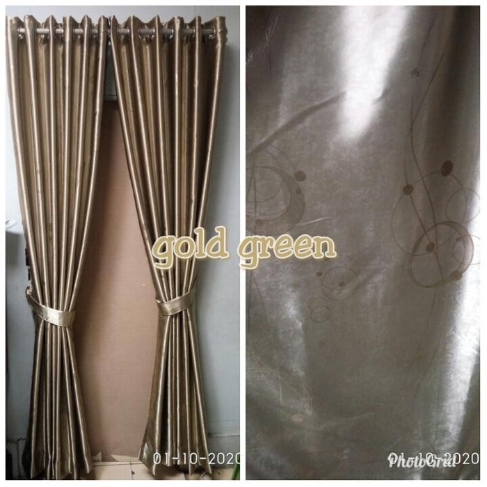 Gorden Blackout Model Smokring Print Emas Motif Nimalis