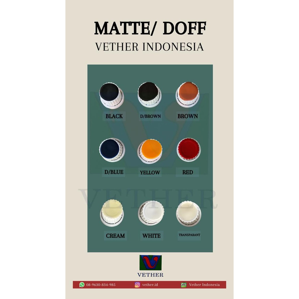 

Vether - Cat Pinggir Kulit Premium - Leather Edge Paint (Matte/Doff) #Gratisongkir
