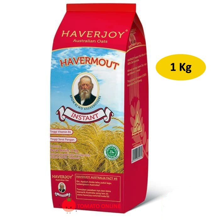 

Haverjoy Havermout Instan Instant Oat Oats Oatmeal 1 kg / 1kg 1000gr