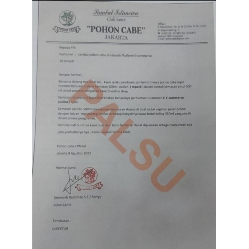 

EXP MAR 2026 Sambal Pohon Cabe 140ml 140 ml Tanpa Pengawet/Pewarna Saos Alami Saus Sambel Pedas Enak