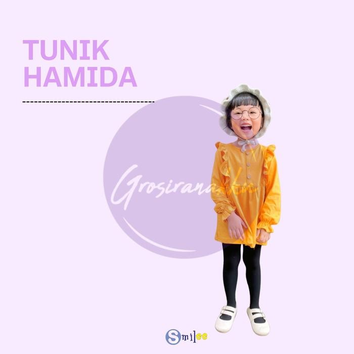 

Terlaris Tunik Anak Kaos Smilee Hamida Warna Kunyit Size 1-5 Tahun Cotton Perempuan Katun Cewek