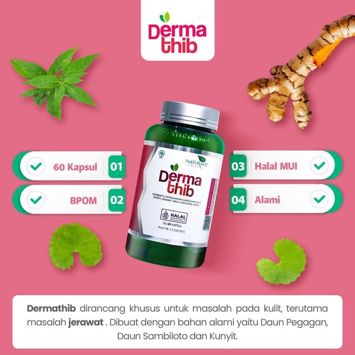 

Terlaris Dermathib Suplemen Jerawat Kunyit, Daun Sambiloto & Pegagan Perawatan Jerawat Dan Bekas