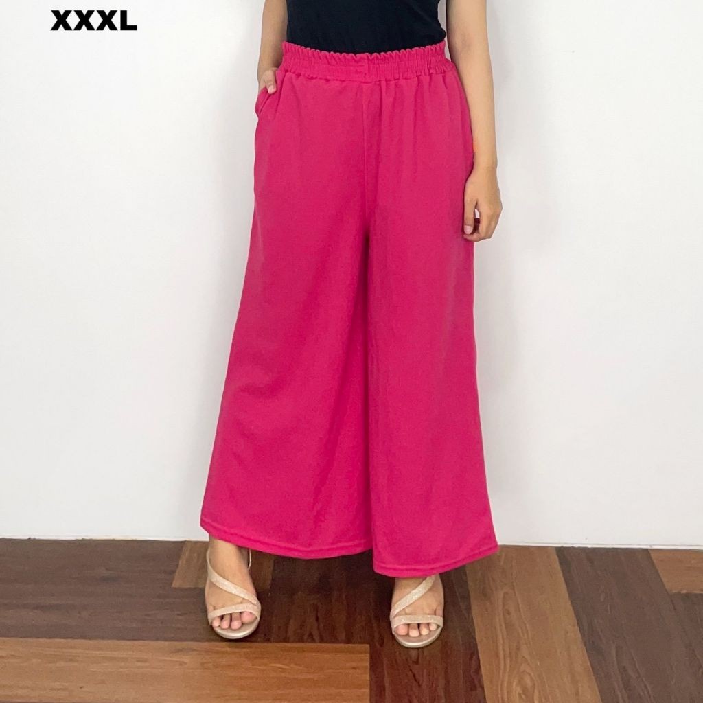 Pola Mewah Bobox Celana Kulot Panjang Jumbo Bahan Scuba Premium Tebal Tidak Mudah Kusut