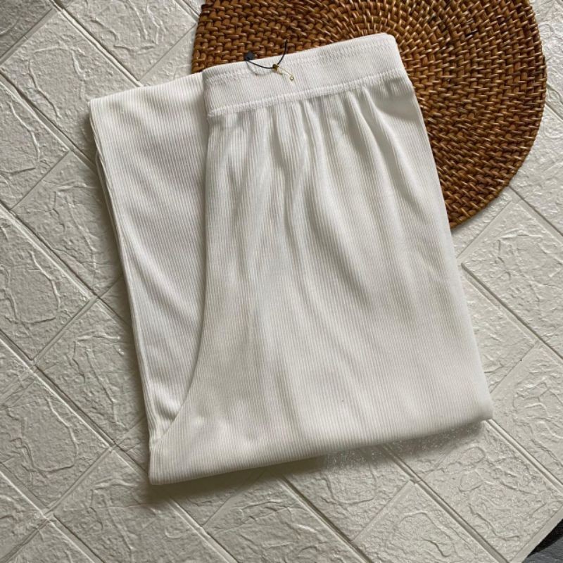 Pola Mewah Celana Kulot Premium Bigsize/ Celana Kulot Rib Knit Jumbo/Celana Panjang Wanita