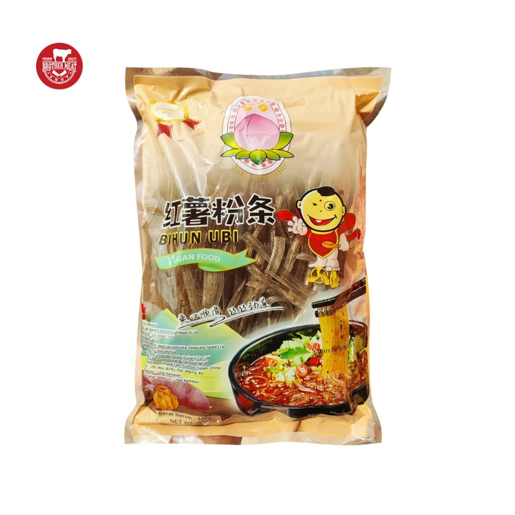 

Xian Tou Bihun Ubi 400gr, Sweet Potato Vermicelli Vegan Food - Brothermeatshop