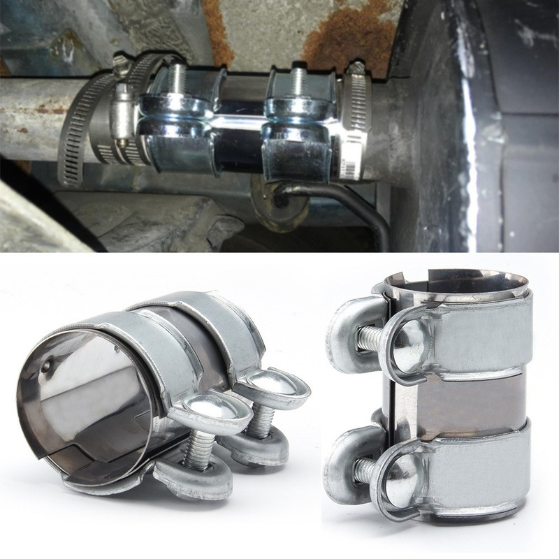 

2 inch 2.5 inch Stainless steel high quality Exhaust Tube Pipe Connector Joiner Sleeve Clamp Connector Exhaust Tube Pipe