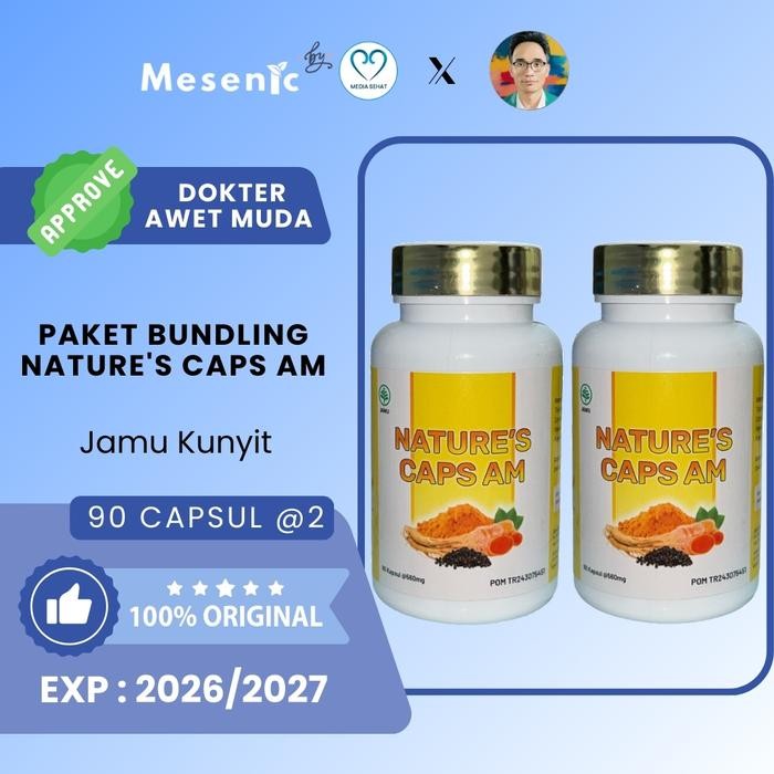

Terlaris Nature'S Caps Am-Jamu Kunyit Original Dokter Awet Muda - Detox Darah (2 Pcs)