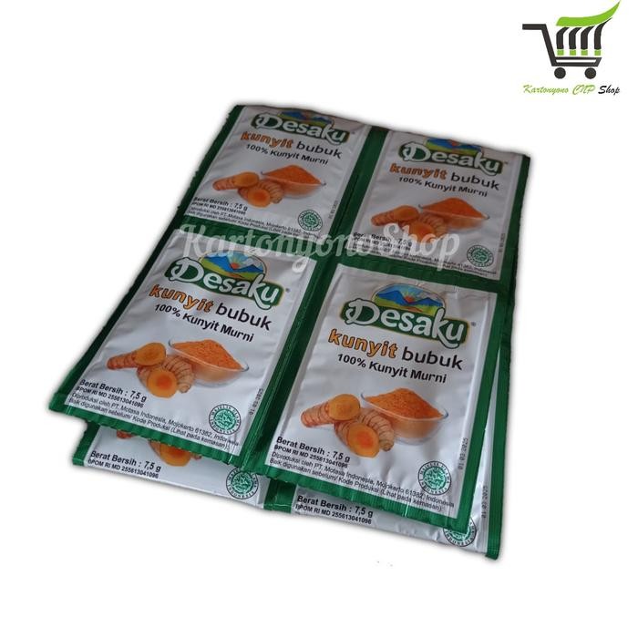 

Terlaris Desaku Kunyit Bubuk 100% Kunyit Murni Per 24 Sachet