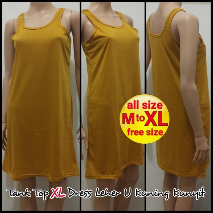 

Terlaris Tank Top Xl Dress Leher U Kuning Kunyit - Melar Inner Terusan Dres
