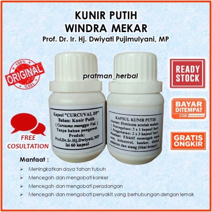 

Terlaris Kunir Putih Prof Dwiyati Pujimulyani - Kunyit Putih - Kunir Putih