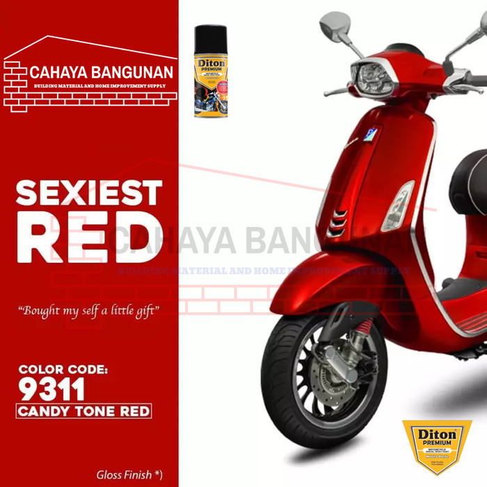 JTTOP" PYLOX DITON PREMIUM CANDY TONE RED 9311 CANDY CANDI MERAH TRANSPARAN