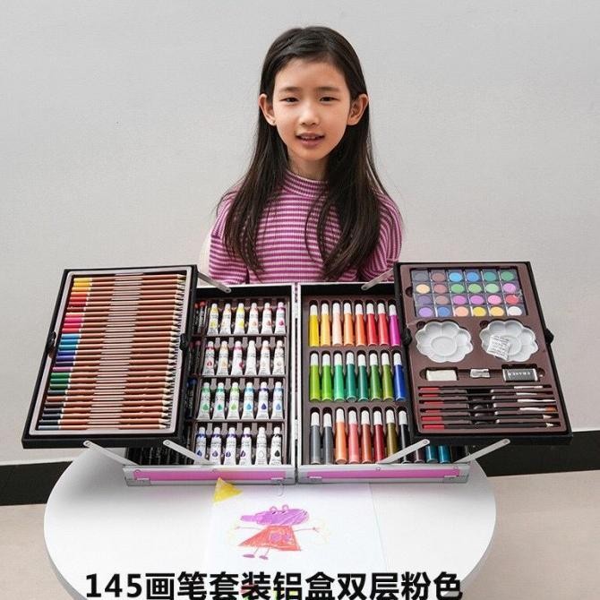 

Set Alat Lukis 145Pcs Model Koper Jinjing Import / Set Alat Menggambar