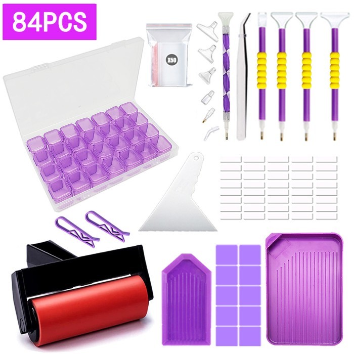 

Kit peralatan lukis berlian DIY 5D Set alat pelat bor Kit pena lem