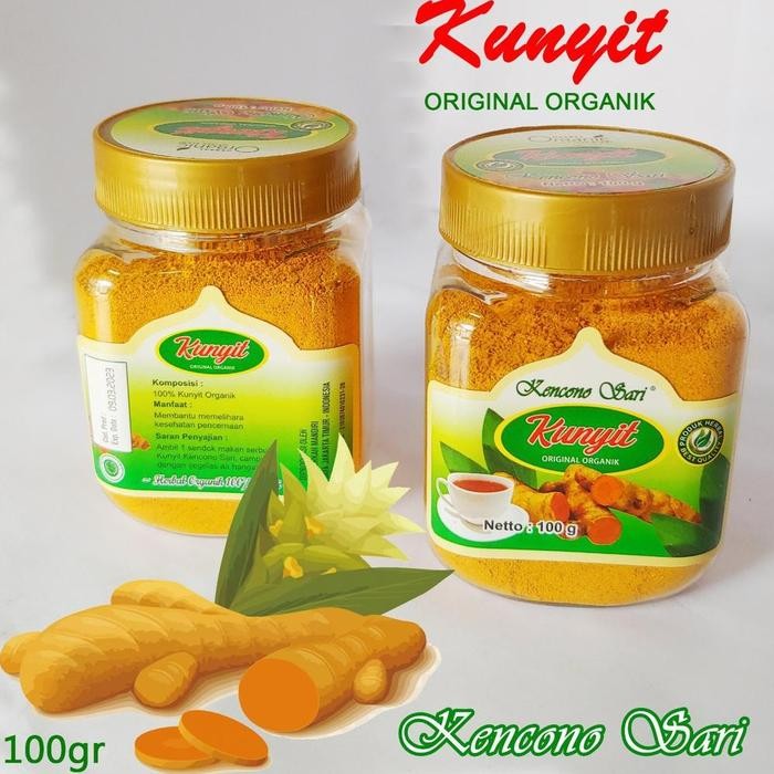 

Terlaris Ready Stock Kunyit Bubuk Original / Jamu Organik Kencono Sari 100 Gr