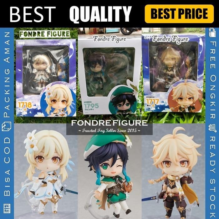 ASLI NENDOROID TRAVELER LUMINE 1718 AETHER 1717 NENDO GENSHIN IMPACT FIGURE