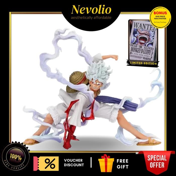 ASLI One Piece Luffy Nika Gear 5 Anime Action Figure
