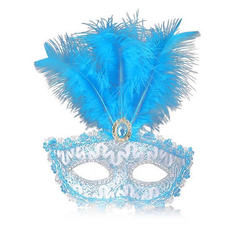 Flowpartt Topeng Setengah Wajah/Topeng Mata Pesta/Topeng Masquerade/Topeng Renda Bulu