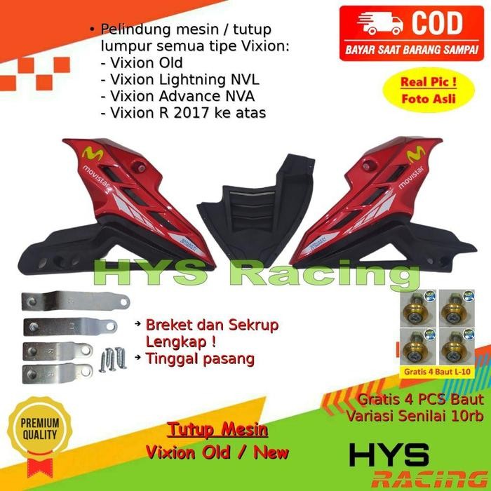 Berkahsspeed Hyc Tutup Mesin Vixion New & Old - Cover Engine Transformer Variasi Motor Vixion Nvl