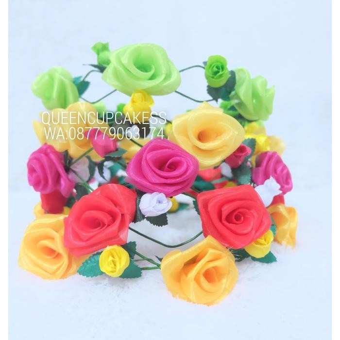 

Terlaris Flower Crown Bunga Hijau Kuning Pink Fanta Kuning Kunyit Headpiece