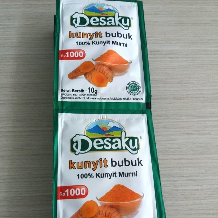 

Terlaris Desaku Kunyit Bubuk 100% Kunyit Murni 1Renceng Isi 12Pcs