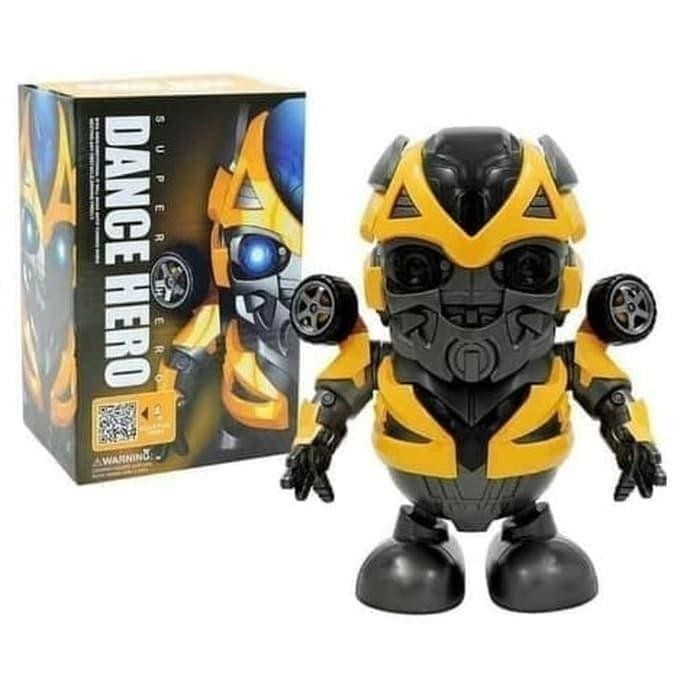 Robot Joget Bumblebee / Mainan Robot Dance Hero Bumblebee