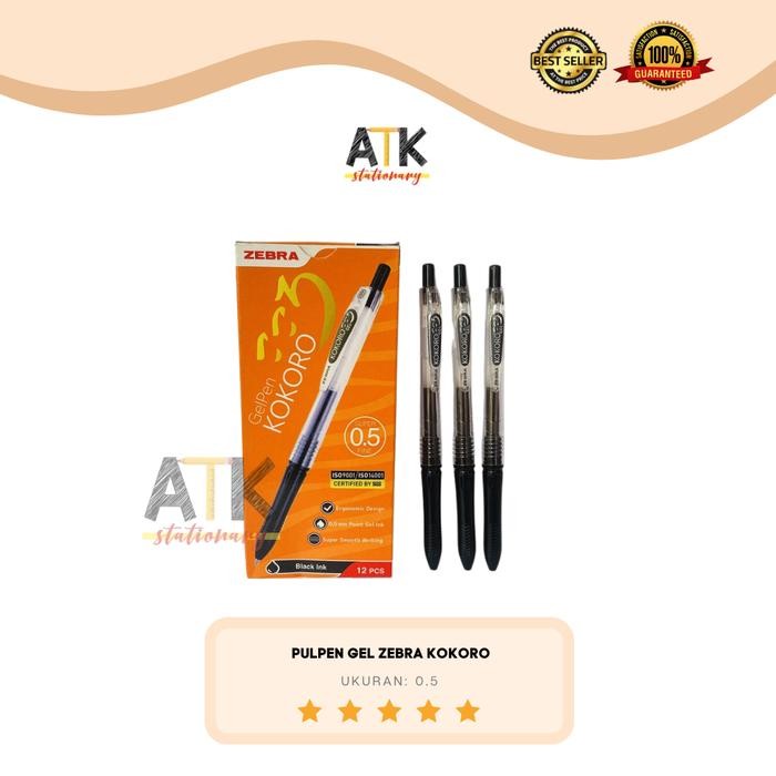

Pulpen Gel Zebra Kokoro Hitam / Biru / Sweet Semi Gel Pen ( 1 Pcs ) atk Black Blue