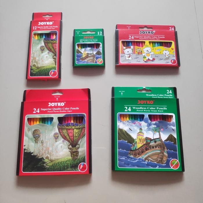 

Joyko Pensil Warna Pendek (isi 24 & 12 Color) ATK Alat Tulis Sekolah