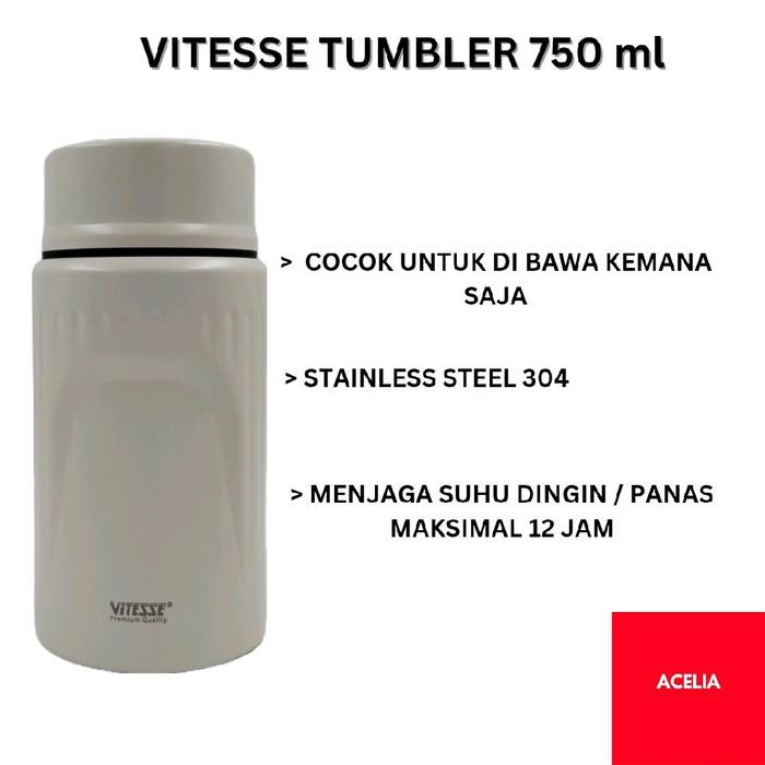 

Tempat Makanan dan Minuman Stainless Steel 750ML dengan Sendok - Praktis dan Mudah Dibawa - Vacuum